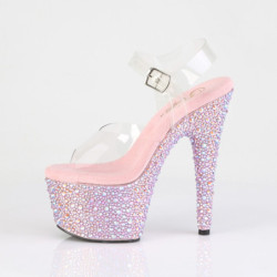 Pleaser BEJEWELED-708MS Rose Strass Platform High Heels
