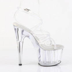 Pleaser ADORE-706 Clear Ankle Strap High Heels Sandals