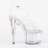 Pleaser ADORE-706 Clear Ankle Strap High Heels Sandals