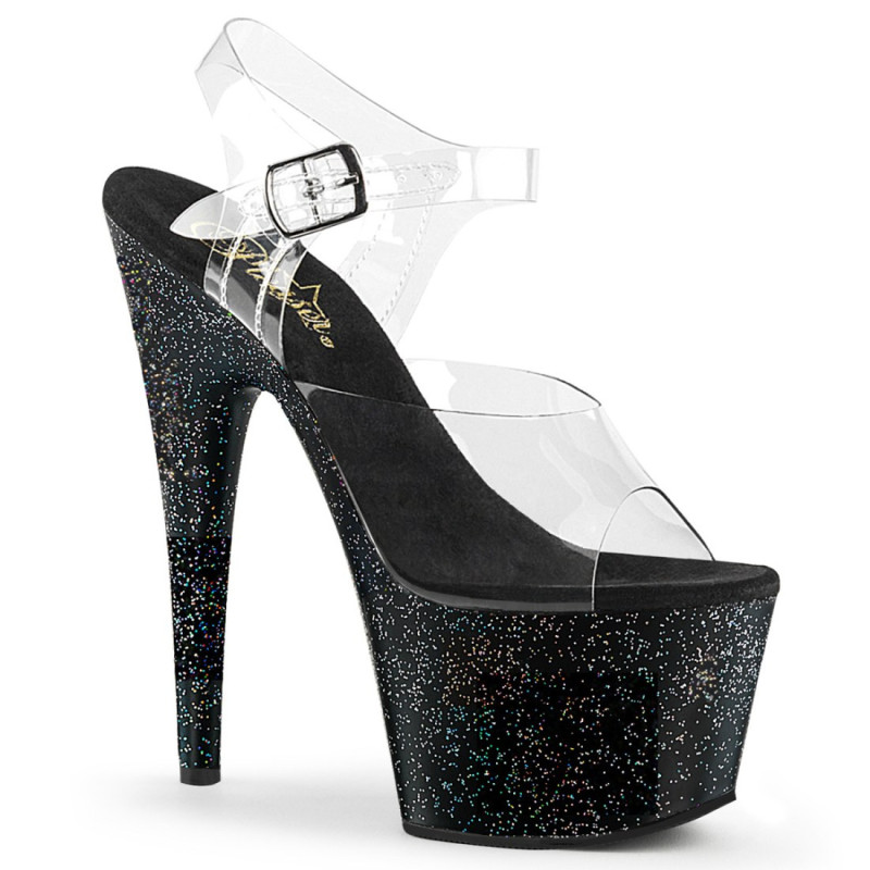 Pleaser ADORE-708MG Black Platform High Heeled Sandals Pleaser ADORE-708MG Black Platform High Heeled Sandals