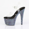Pleaser BEJEWELED-708MS Black Strass Platform High Heels