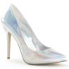 Pleaser AMUSE-20 Hologram Pointed Toe Stiletto Pumps