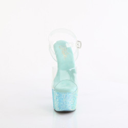 Pleaser BEJEWELED-708RRS Transparent Baby Blue Strass