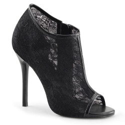 Fabulicious AMUSE-56 Lace Mesh Open Toe Bootie Sandals