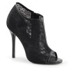Fabulicious AMUSE-56 Lace Mesh Open Toe Bootie Sandals