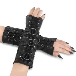 Demonia DA-462 Black Vegan Leather Accessories Women