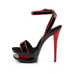 Pleaser BLONDIE-631-2 Black-Red High Heels Women Shoes