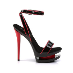 Pleaser BLONDIE-631-2 Black-Red High Heels Women Shoes