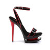 Pleaser BLONDIE-631-2 Black-Red High Heels Women Shoes