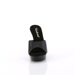 Fabulicious COCKTAIL-501L Black Leather Mules Women