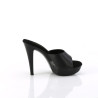 Fabulicious COCKTAIL-501L Black Leather Mules Women