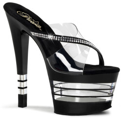 Pleaser SKY-303LN Transparent Black Sale Women