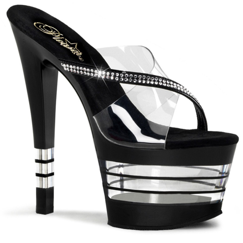 Pleaser SKY-303LN Transparent Black Sale Women Pleaser SKY-303LN Transparent Black Sale Women