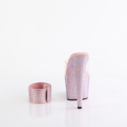 Pleaser BEJEWELED-712RS Ankle Cuff Rose Strass Heels