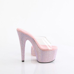Pleaser BEJEWELED-712RS Ankle Cuff Rose Strass Heels