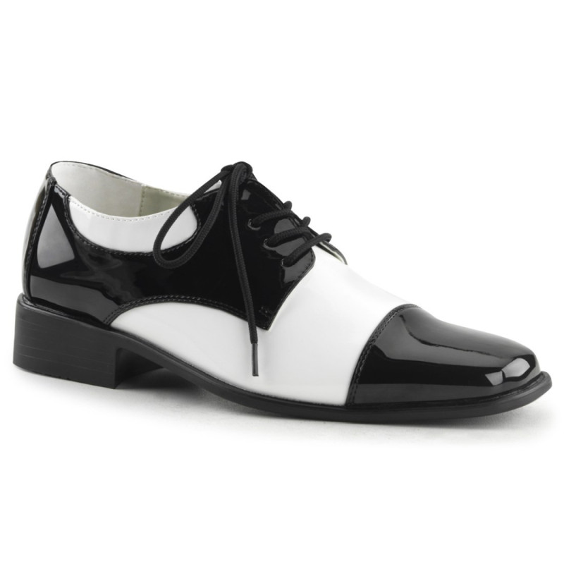 Funtasma DISCO-18 Black White Patent 70s Disco Shoes Men Funtasma DISCO-18 Black White Patent 70s Disco Shoes Men