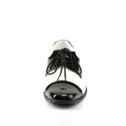 Funtasma DISCO-18 Black White Patent 70s Disco Shoes Men