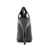 Devious DOMINA-212 Black Peep Toe Stiletto Pumps
