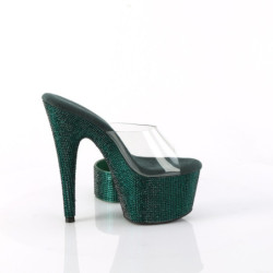 Pleaser BEJEWELED-712RS Transparent Green Strass High Heels Sale