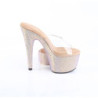 Pleaser BEJEWELED-712RS Ankle Cuff Rose Gold Strass Heels