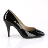 Pleaser Pink Label DREAM-420W Black Patent Pumps Men