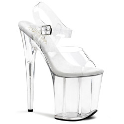 Pleaser FLAMINGO-808 Transparent Platform Pole Dance Shoes