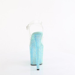 Pleaser BEJEWELED-808RRS Transparent Baby Blue Strass