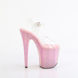 Pleaser BEJEWELED-808RRS Rose Strass High Heels Pole Shoes