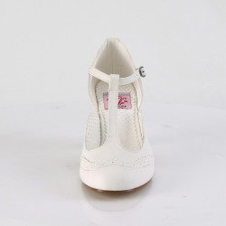 Pin Up Couture FLAPPER-26 White Spectator Retro Pumps