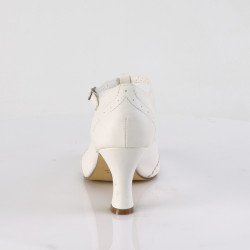 Pin Up Couture FLAPPER-26 White Spectator Retro Pumps