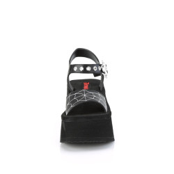 Demonia FUNN-10 Black Vegan Platform Sandal Women