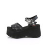 Demonia FUNN-10 Black Vegan Platform Sandal Women