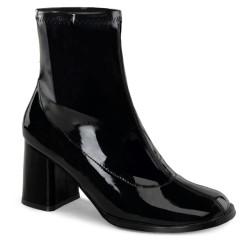 Funtasma GOGO-150 Black Patent Chunky Ankle Boots
