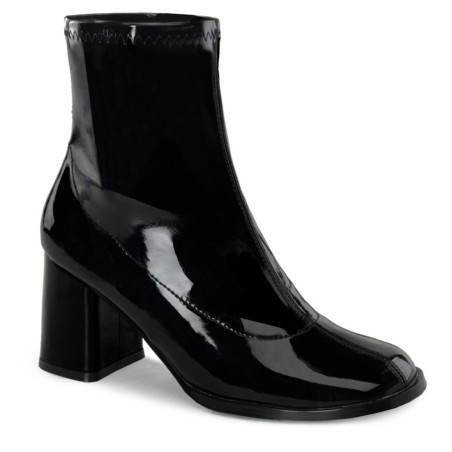 Funtasma GOGO-150 Black Patent Chunky Ankle Boots