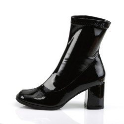 Funtasma GOGO-150 Black Patent Chunky Ankle Boots