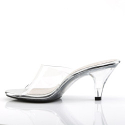 Fabulicious BELLE-301 Transparent Low Heeled Mules Women