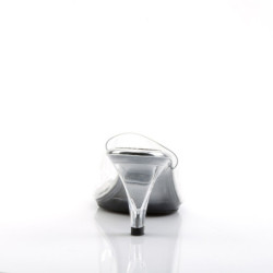 Fabulicious BELLE-301 Transparent Low Heeled Mules Women