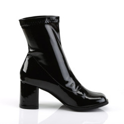 Funtasma GOGO-150 Black Patent Chunky Ankle Boots