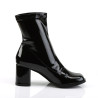 Funtasma GOGO-150 Black Patent Chunky Ankle Boots
