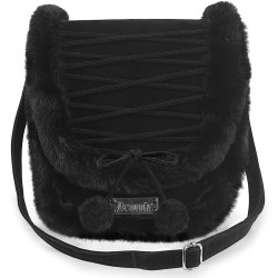 Demonia HB-663 Black Vegan Suede Handbags Women