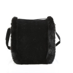 Demonia HB-663 Black Vegan Suede Handbags Women