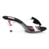 Pin Up Couture BELLE-301BOW Transparent Black Mules