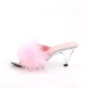 Fabulicious BELLE-301F Rose Feathers Low Heeled Mules