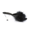 Fabulicious BELLE-301F Black Vegan Low Heeled Mules