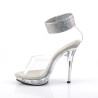 Fabulicious LIP-142 Clear Ankle Cuff High Heel Sandal