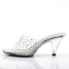 Fabulicious BELLE-301RS Transparent Low Heeled Mules
