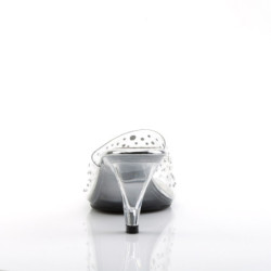 Fabulicious BELLE-301RS Transparent Low Heeled Mules