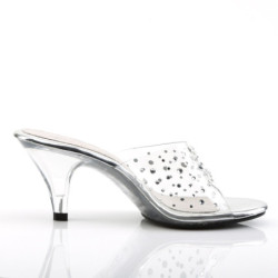 Fabulicious BELLE-301RS Transparent Low Heeled Mules
