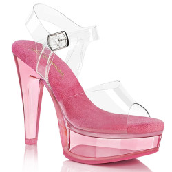 Fabulicious MARTINI-508 Rosa Clear High Heeled Sandals
