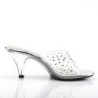 Fabulicious BELLE-301RS Transparent Low Heeled Mules